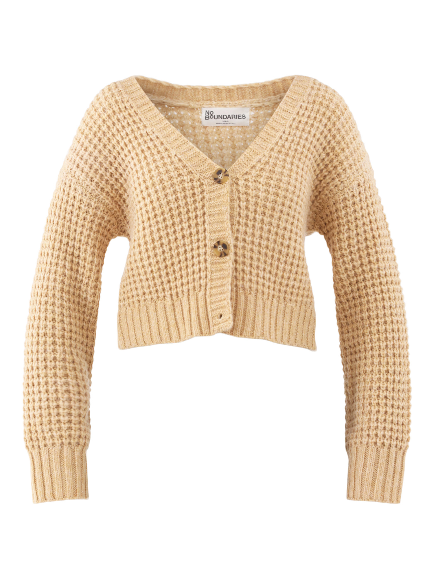 No Boundaries Chunky Knit Cardigan Sweater, Women’s - Walmart.com | Walmart (US)