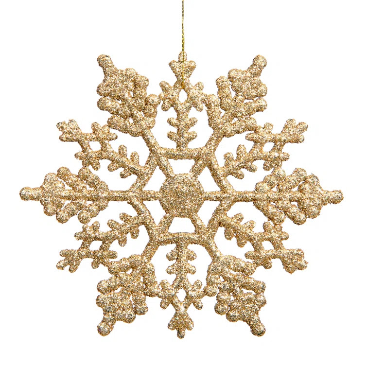 Glitter Snowflake Christmas Holiday Shaped Ornament (Set of 24) | Wayfair North America