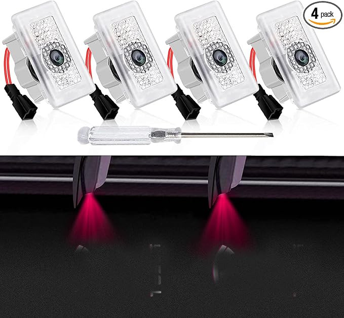 Uxcer 4PCS Tesla Puddle Lights Car Door Logo Projector Lights for Model 3/Y/S/X Accessories, Ultr... | Amazon (US)