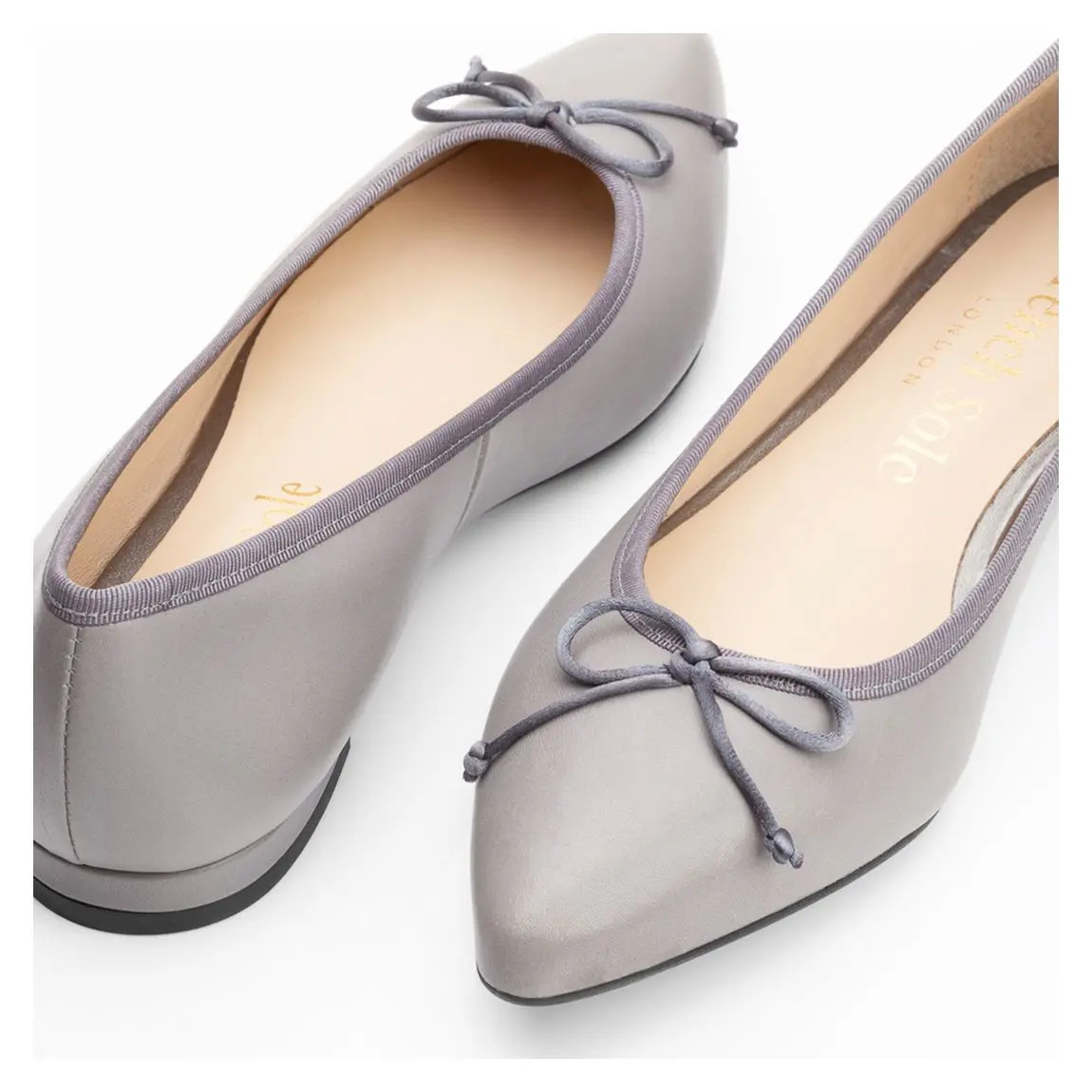 French Sole Grey Penelope Pointed Pump - BrandAlley | BrandAlley