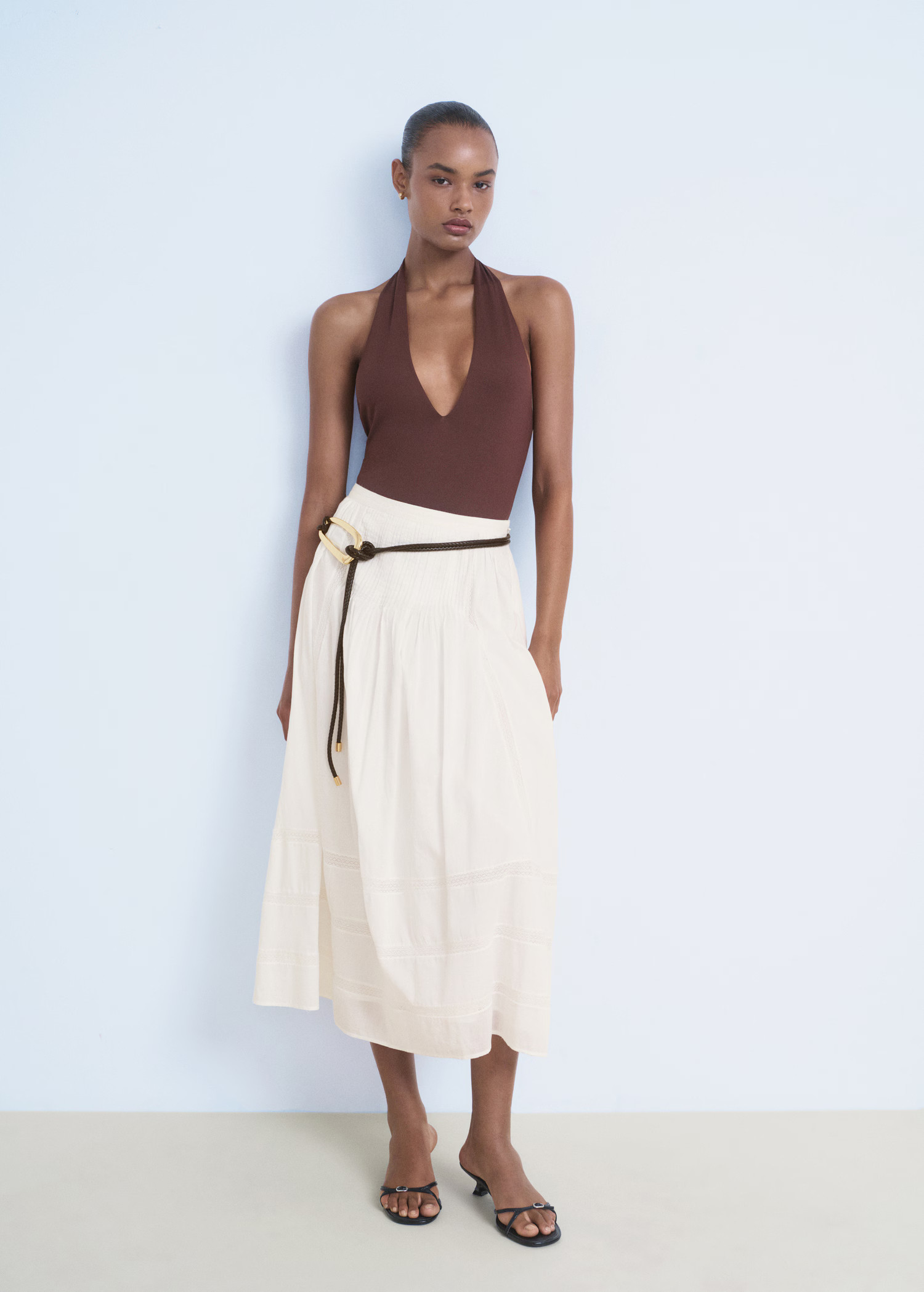 Lace cotton skirt | Mango (US/MX/AU)