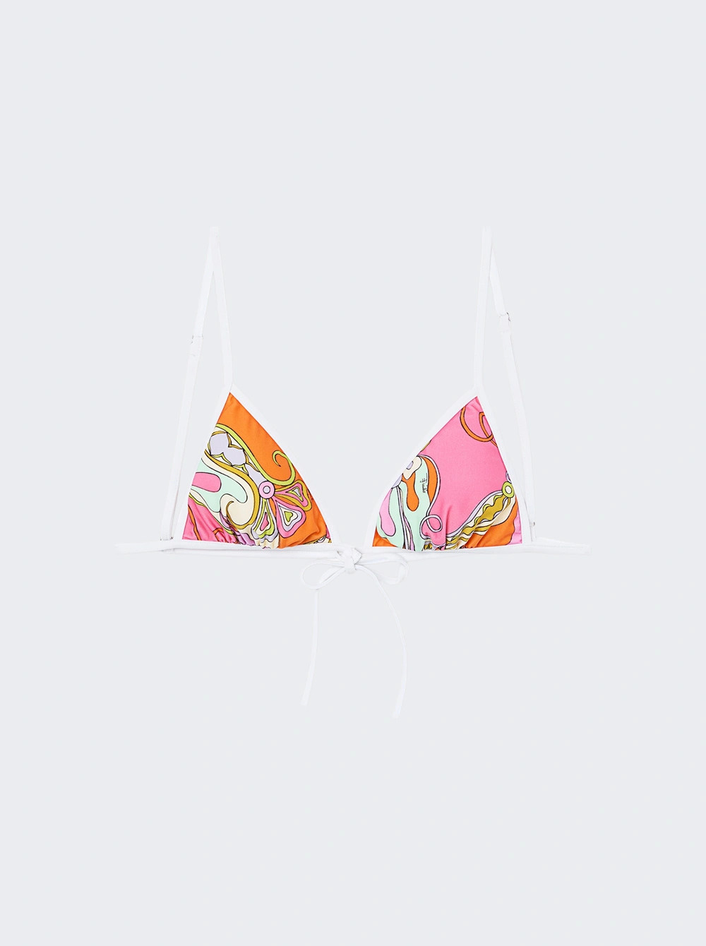 Orchidee Print Triangle Bikini Top Multicolor | The Webster