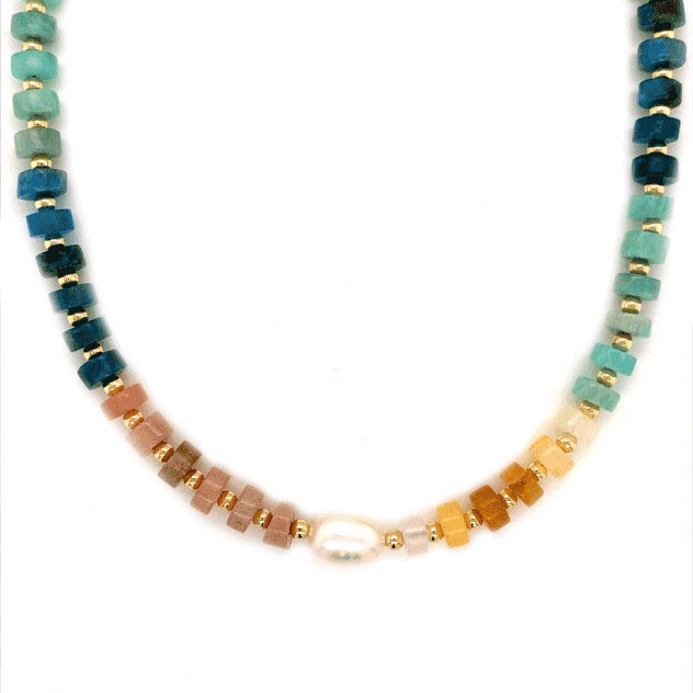 Rainbow Beaded Necklace | MaLi Beads