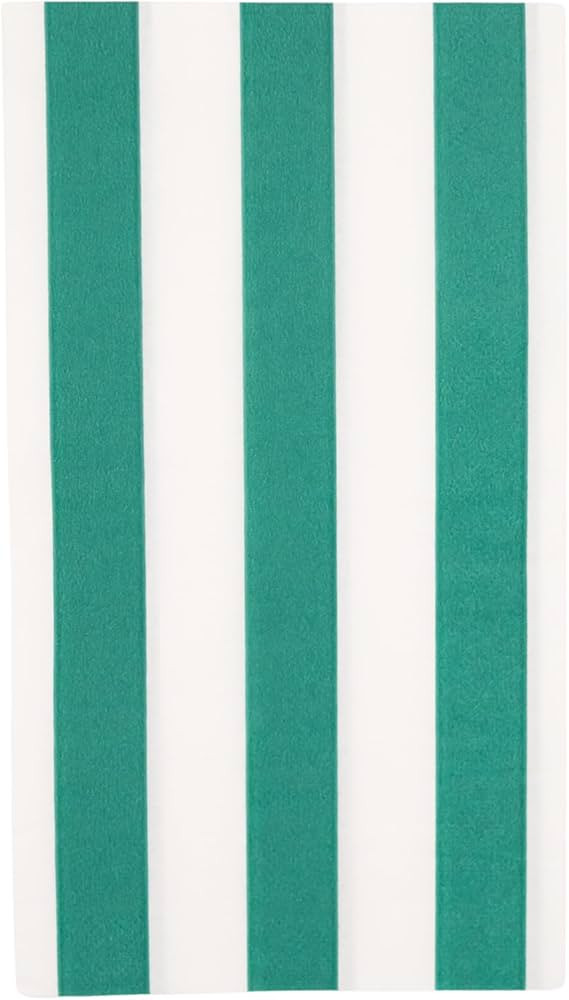 Emerald Green Cabana Stripe Guest Towels | Paper Disposable Party Napkins| Sports, Golf, Football... | Amazon (US)
