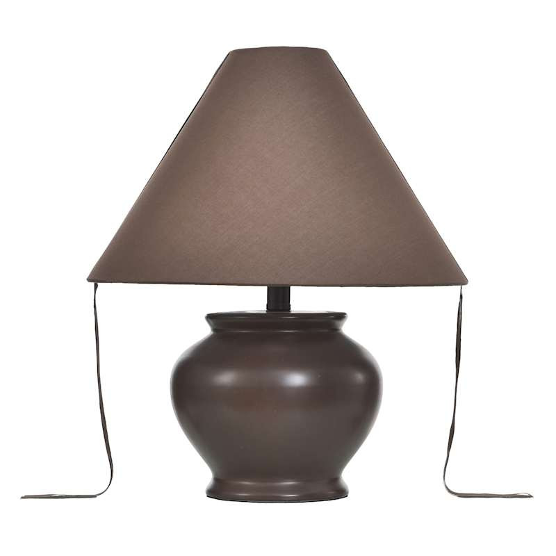 Chocolate Lamp With Shade, 18.5", Brown, Ceramic, sold by At Home | At Home
