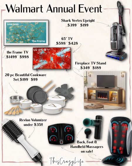 Walmart has some incredible Cyber Monday deals during the @Walmart Annual Event! I’m linking some of the best deals I’ve found below! #WalmartPartner Check out the Beautiful 20pc cookware set for half off… making it only $99! Also my favorite Revlon Volumizer is under $35 + an amazing Shark vacuum is just $199… even the Frame tv is on sale for $998! Everything is linked below & the sales will be going live soon! #WalmartFinds #IYWYK



#LTKhome #LTKsalealert #LTKCyberWeek
