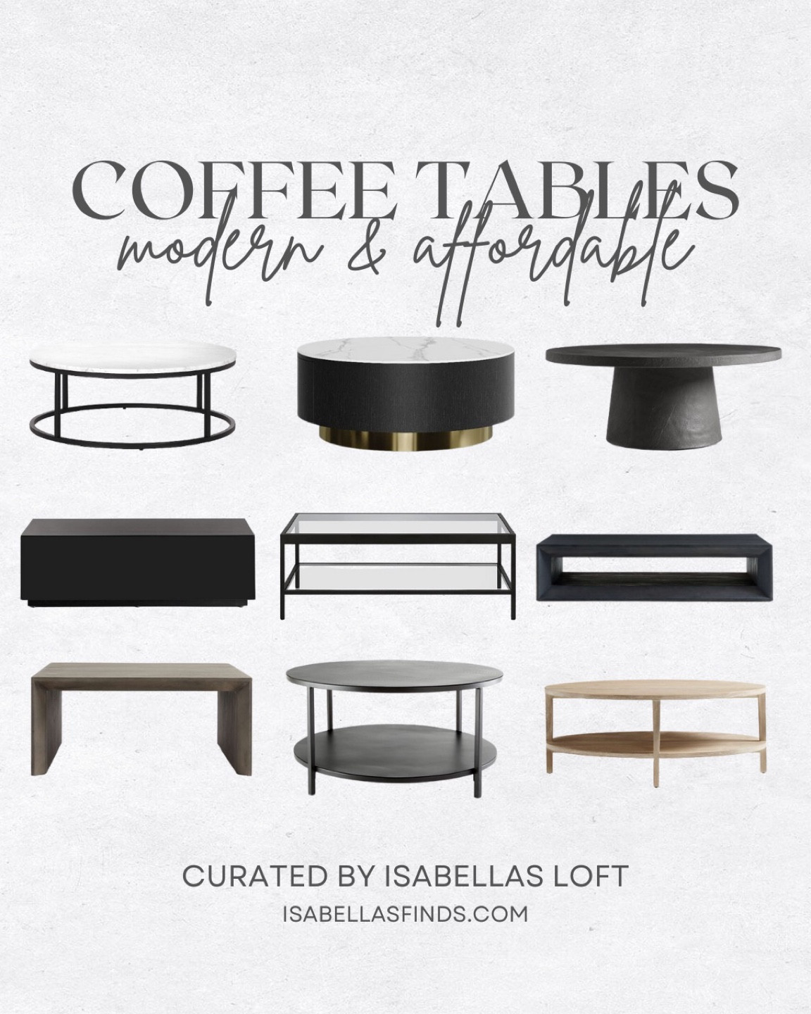 Coffee Tables • Modern & Affordable 

Media Console, Living Home Furniture, Bedroom Furniture, stand, cane bed, cane furniture, floor mirror, arched mirror, cabinet, home decor, modern decor, mid century modern, kitchen pendant lighting, unique lighting, Console Table, Restoration Hardware Inspired, ceiling lighting, black light, brass decor, black furniture, modern glam, entryway, living room, kitchen, bar stools, throw pillows, wall decor, accent chair, dining room, home decor, rug, coffee table

#LTKsalealert #LTKstyletip #LTKhome
