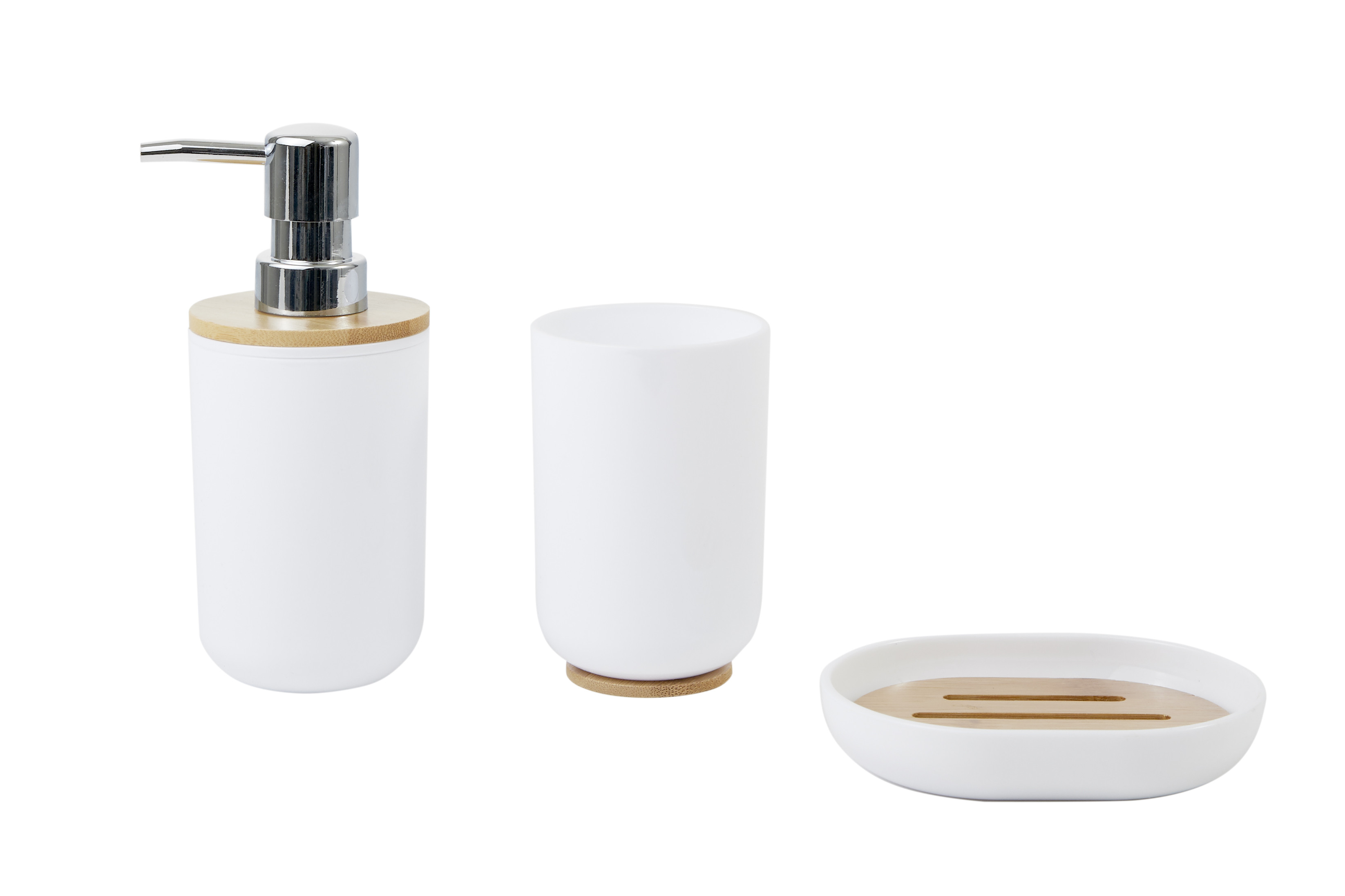 Mainstays Alexander 3-Piece Bathroom Accessory Set, Arctic White | Walmart (US)