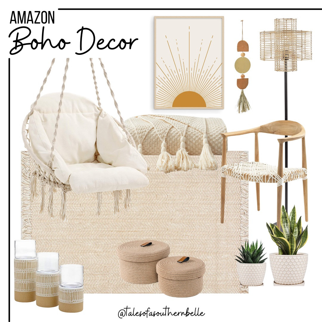 Boho home decor // neutral home decor | Amazon (US)