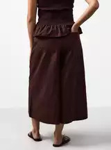 Buy Brown Wide Leg Poplin Palazzo Trousers 6 | Trousers | Tu | Tu Clothing