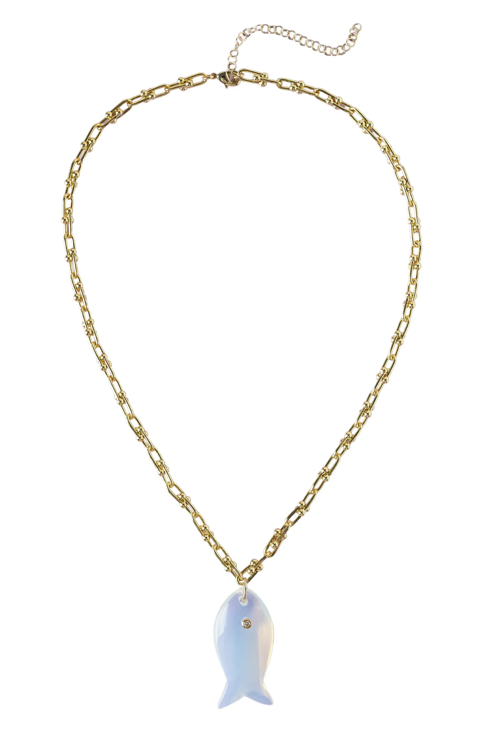 Iridescent Stone Fish Pendant Necklace (Women) | Nordstrom | Nordstrom