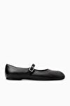 PLEATED LEATHER MARY-JANE BALLET FLATS | COS (EU)