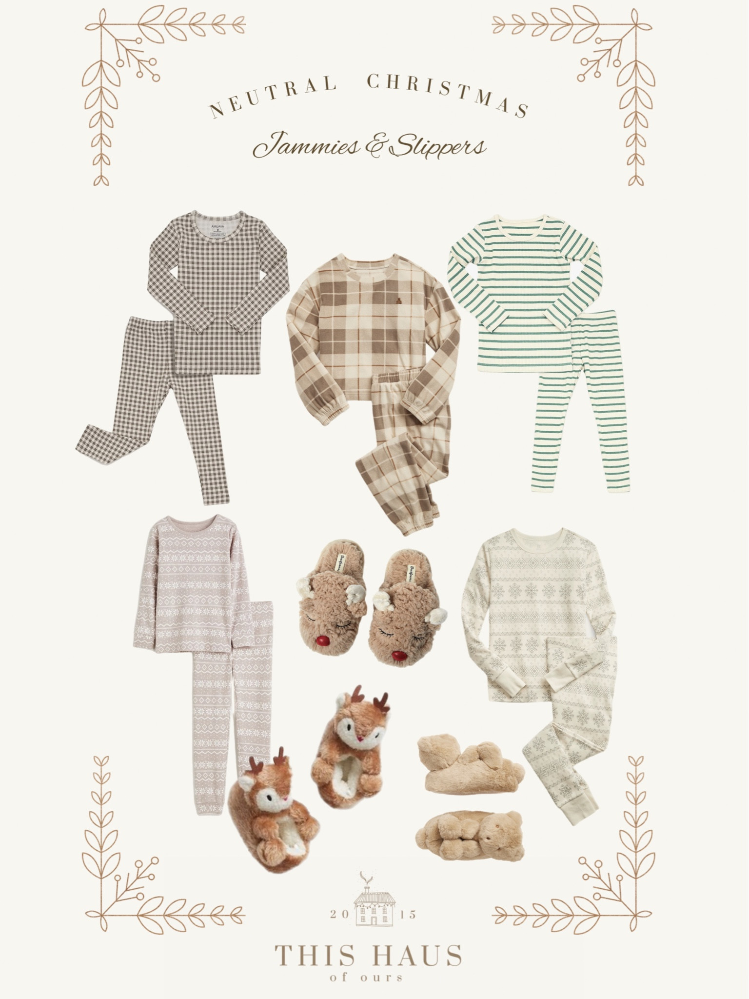 Neutral Christmas Jammie’s 
Christmas pajamas 

#LTKGiftGuide #LTKSeasonal