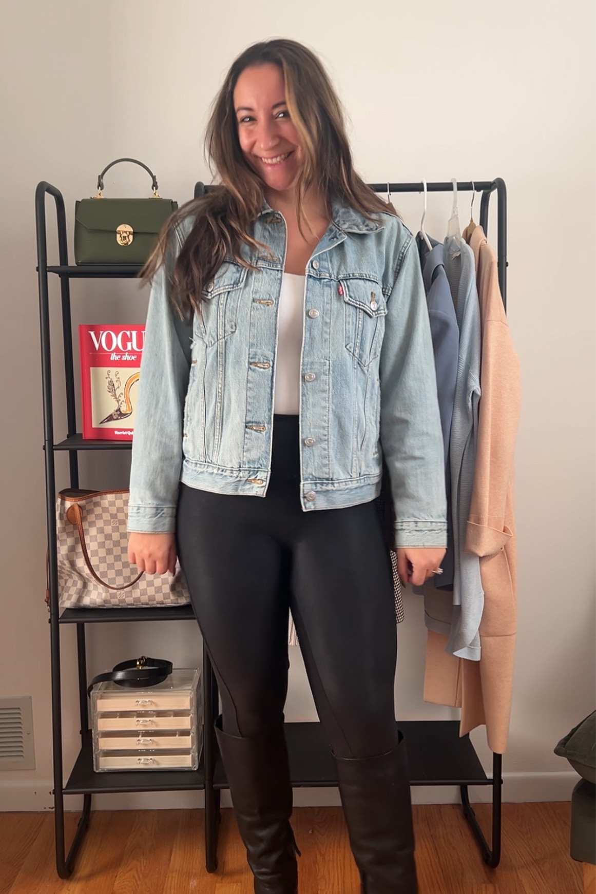 Casual outfit idea with my Spanx leather leggings! Sometimes you don’t need to have all these different layers to feel stylish. A simple jean jacket and leggings work great! 

#spanx #leatherleggings #thanksgiving 

#LTKHoliday #LTKstyletip #LTKmidsize
