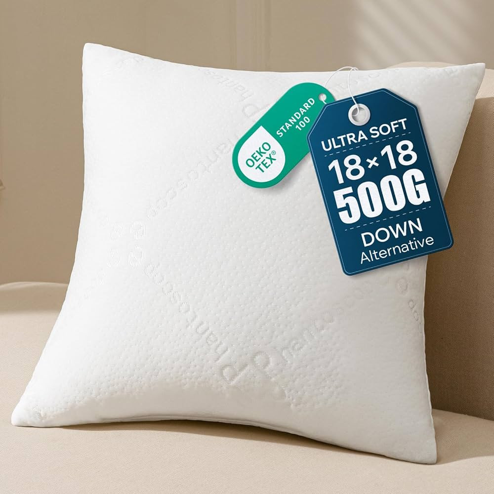 Phantoscope Premium 18x18 Throw Pillow Inserts, Ultra-Soft Air Layer Pillow Inserts Down Alternat... | Amazon (US)
