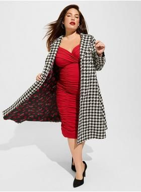 Marilyn Monroe Stretch Button Front Coat | Torrid (US & Canada)