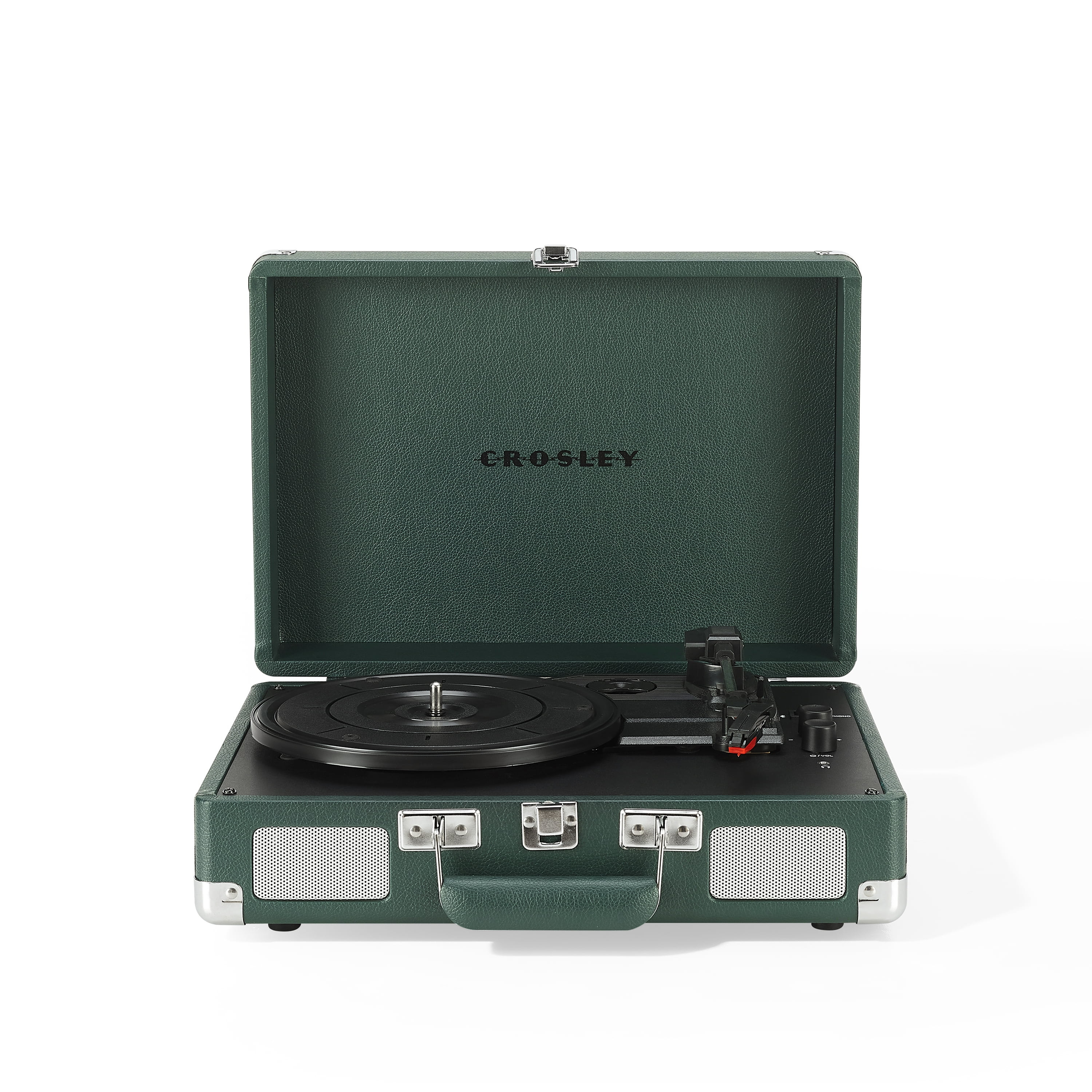 Crosley Cruiser Premier Vinyl Record Player with Speakers and Wireless Bluetooth - Dark Emerald |... | Walmart (US)
