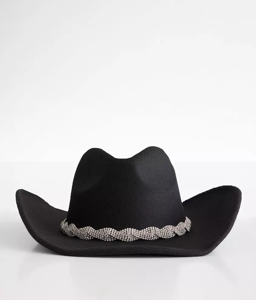 Fame Accessories Rhinestone Band Cowboy Hat | Buckle