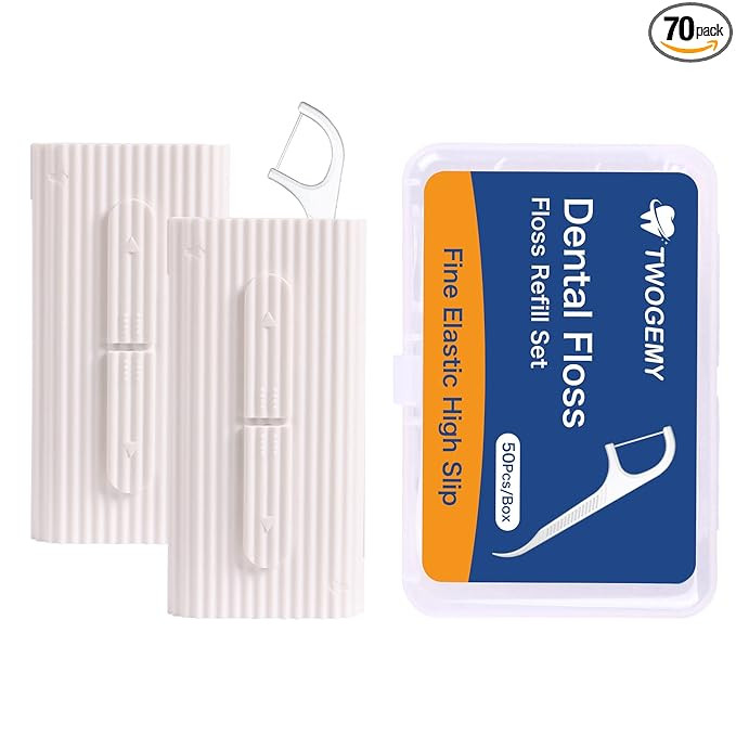 Dental Floss, 2 Pack 10 Count and 50 PCS/Box, Total Package of 70 Picks Adult Floss in Set Meal. ... | Amazon (US)