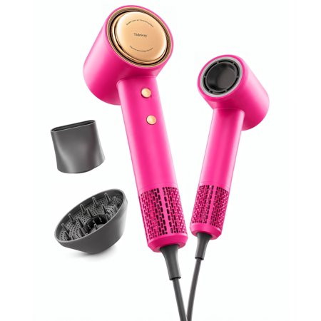 Tideway H11 High Speed Ionic Hair Dryer, 110000 RPM, Compact, Magnetic Diffuser, Brushless Moto, Lightweight, Pink | Walmart (US)