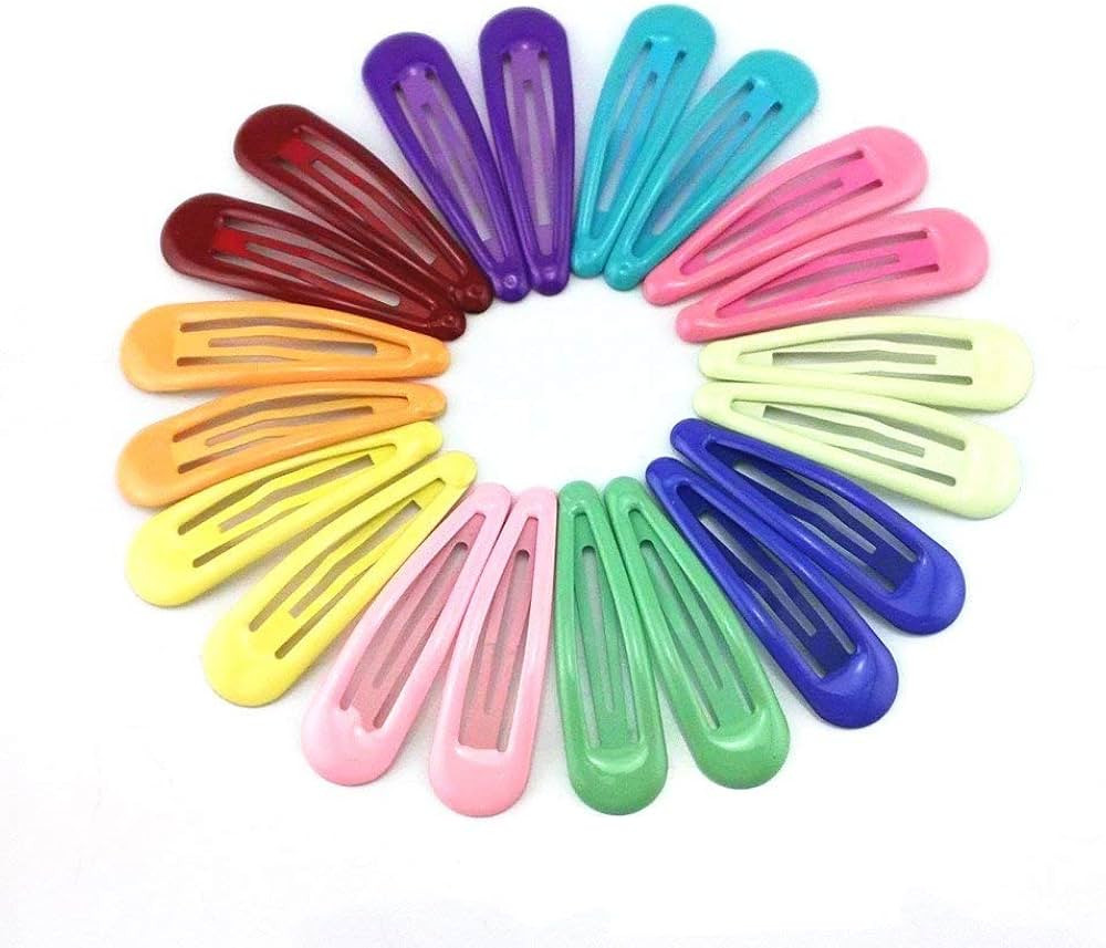 yueton 10 Pairs Colorful Assorted Color Glossy Snap Prong Clips Bendy Hair Clips Barrettes for La... | Amazon (US)