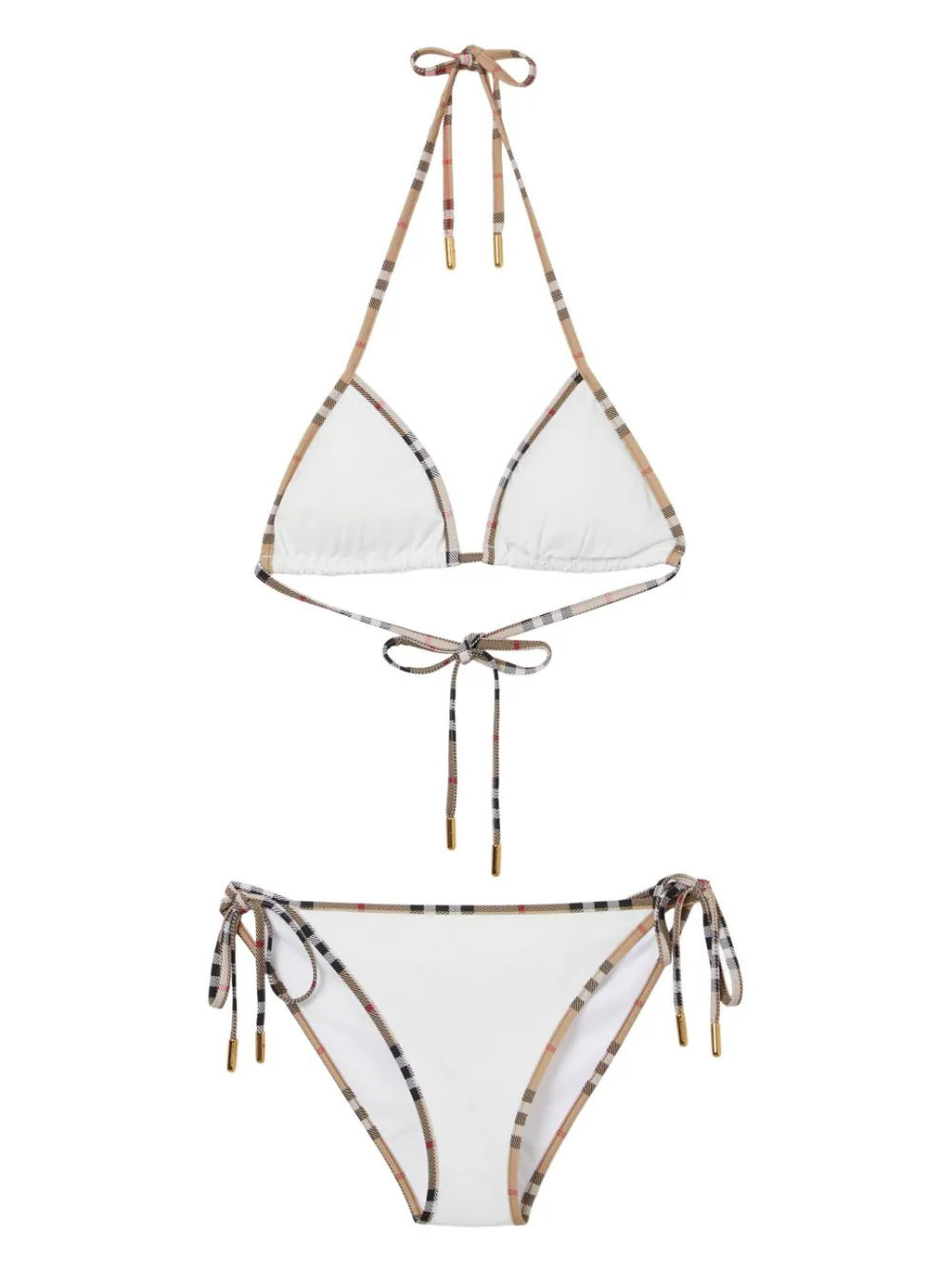 Burberry Vintage Check bikini set - White | Farfetch Global