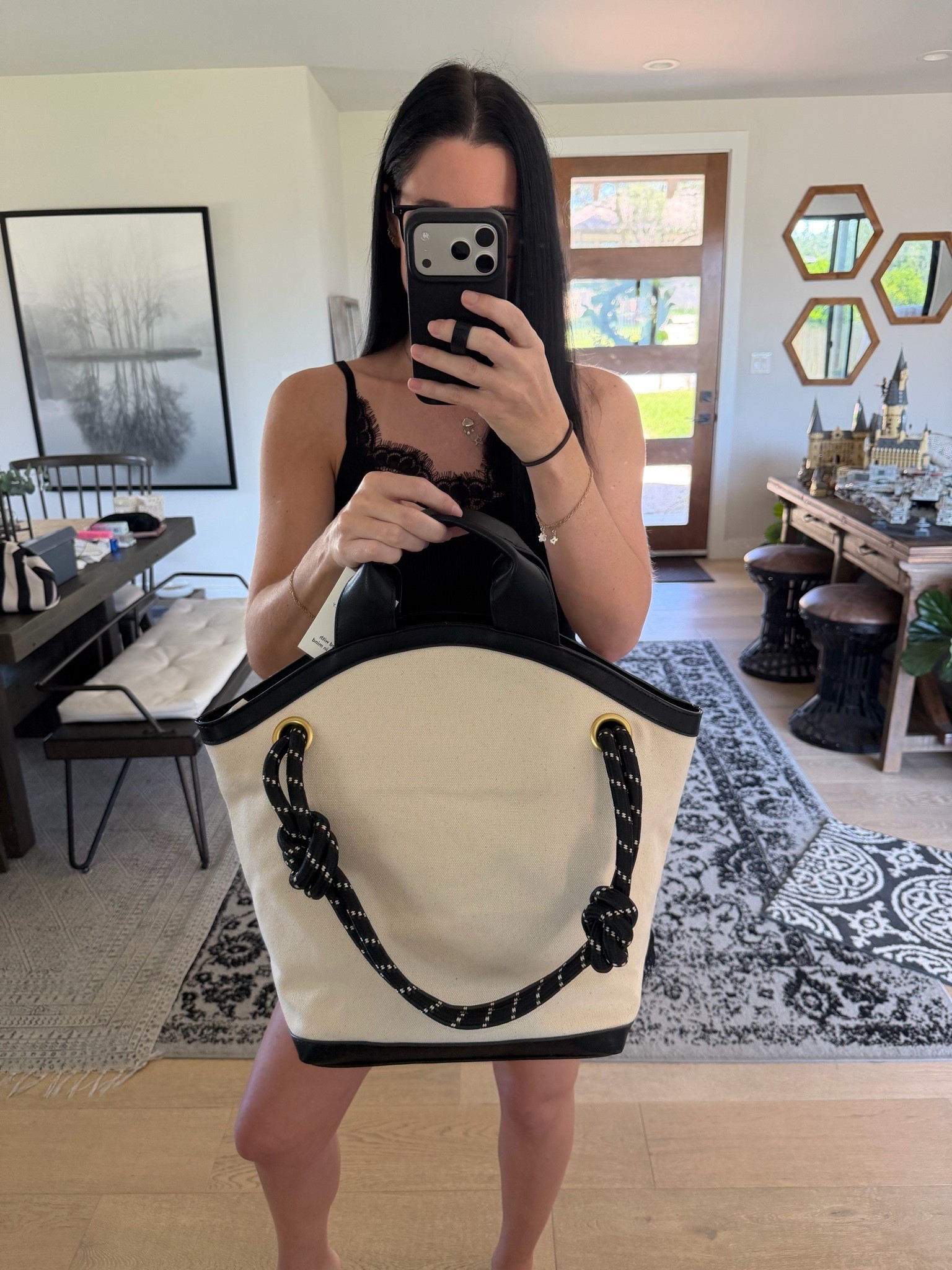 This canvas bag is also so fun for summer! I love the nautical rope details. The quality is absolutely amazing for it being only $30