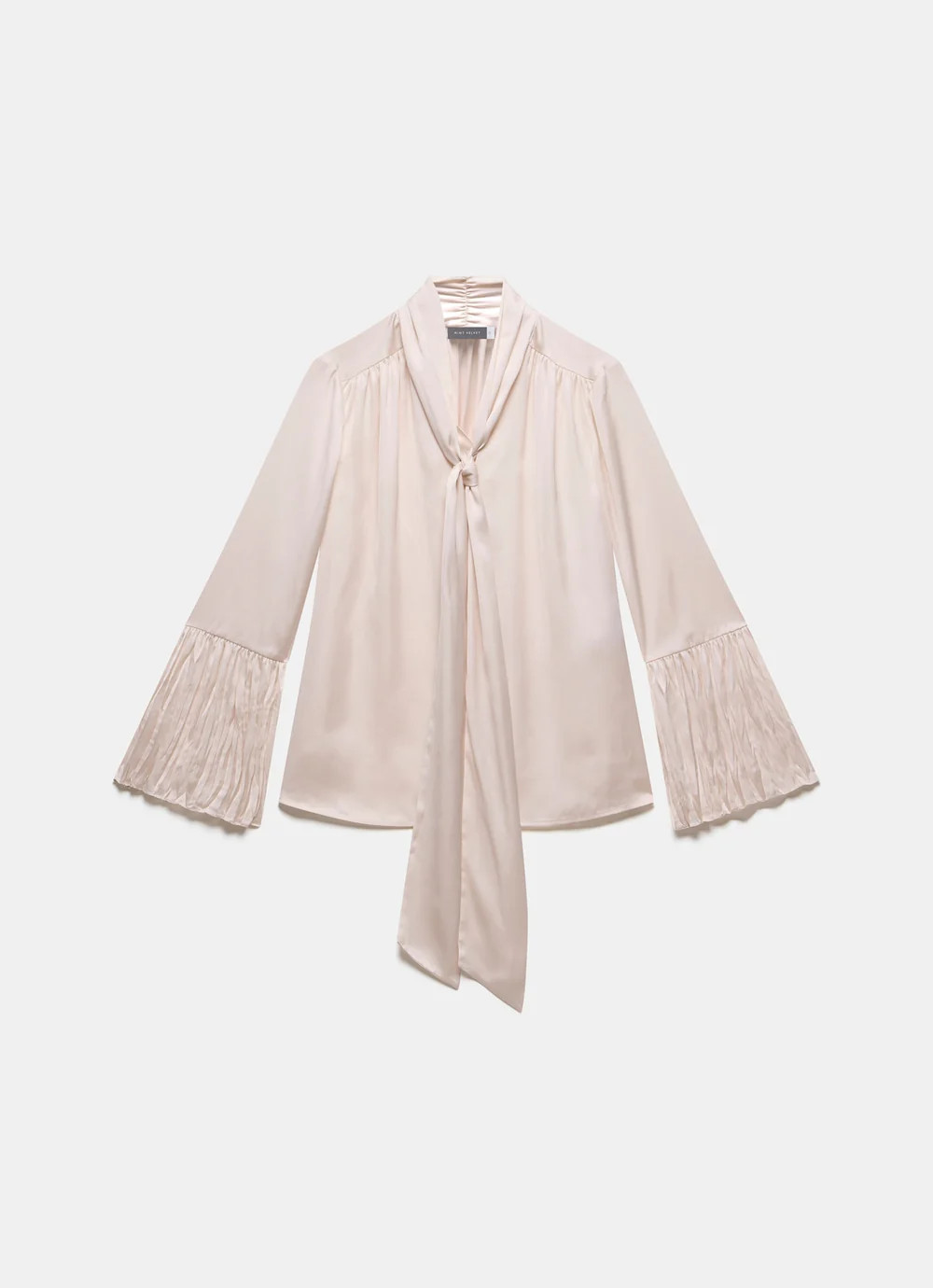 Cream Satin Bow Blouse | Mint Velvet (US)