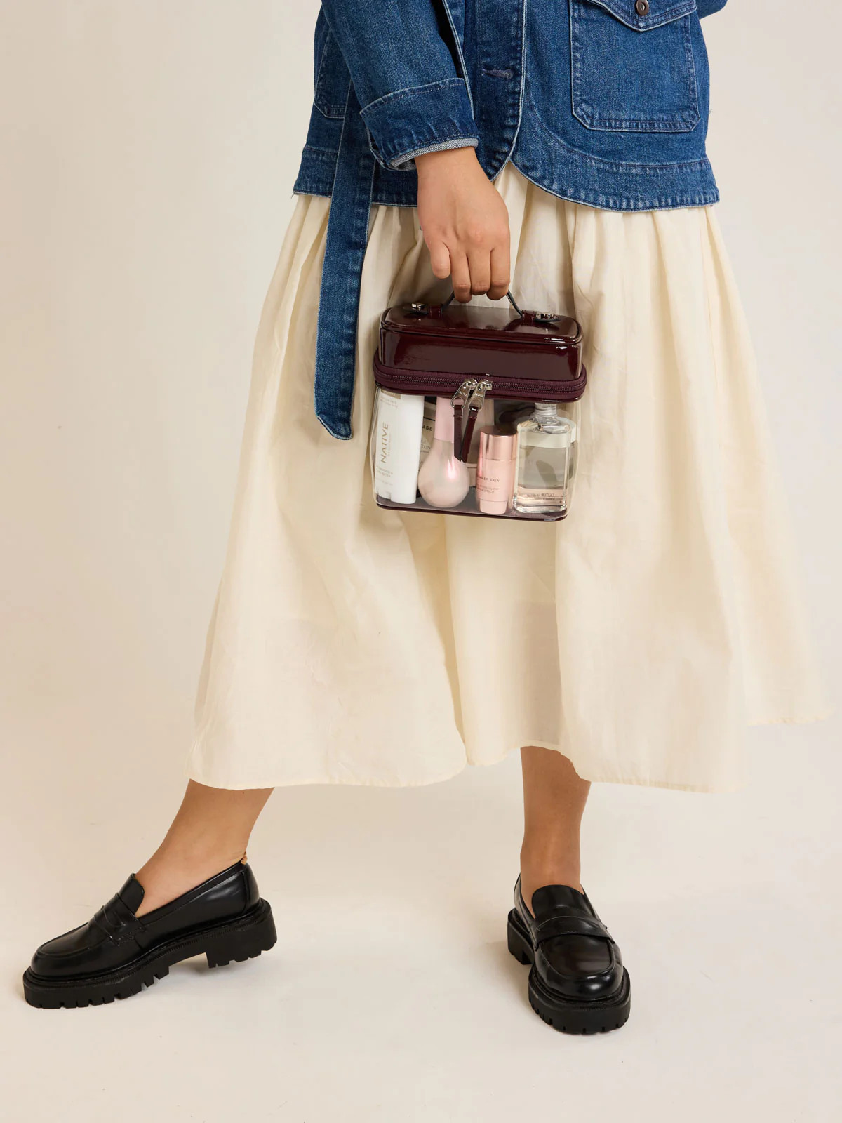 Clear Train Case with Top Compartment | CALPAK