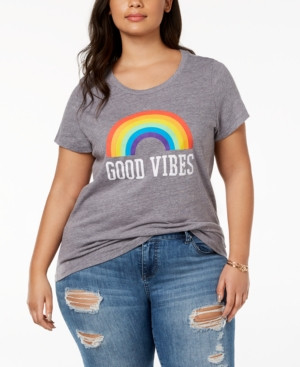 Sub Urban Riot Plus Size Cotton Good Vibes Graphic T-Shirt | Macys (US)