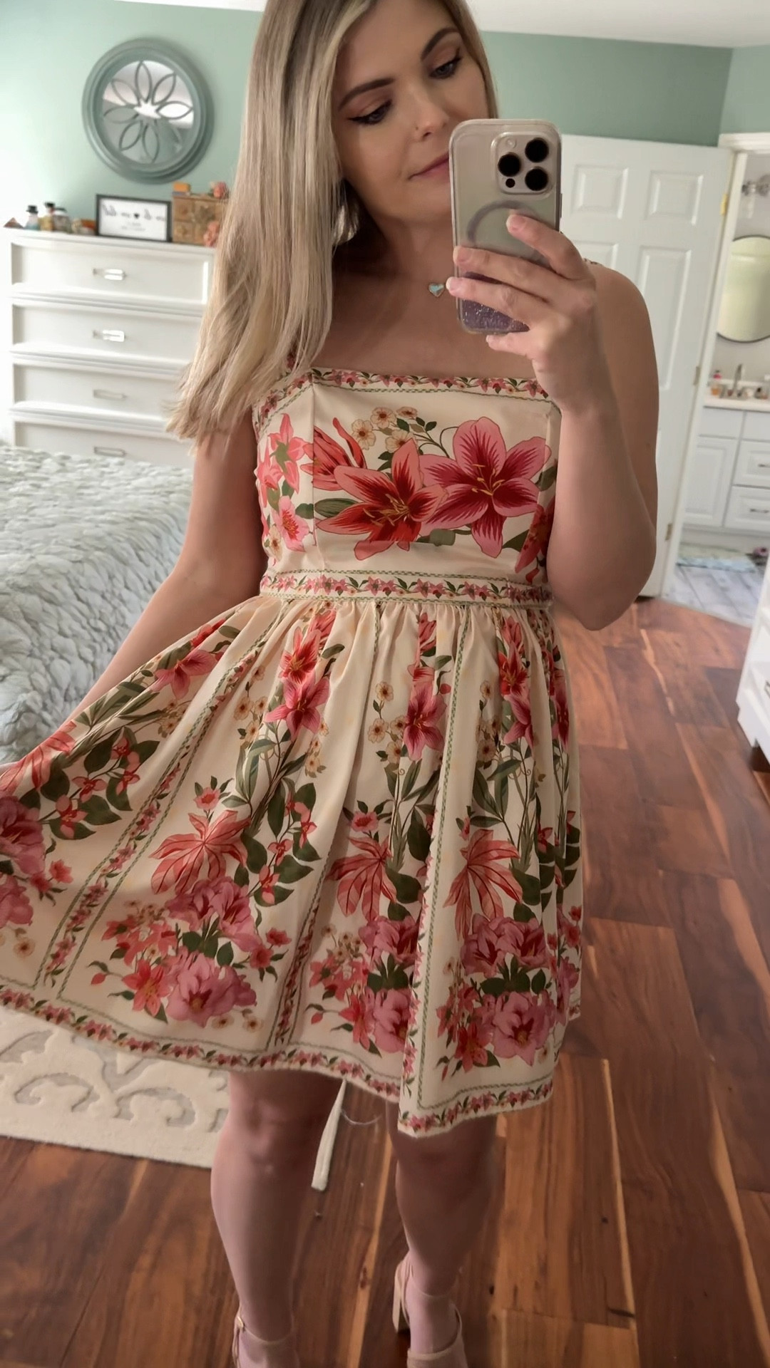 Amazon fashion womens floral spring / summer outfit idea 

Above knee, baby doll dress. 
Nude heels 

Vacation wear, easy outfit, petite style.

Bump friendly! 

#LTKSaleAlert #LTKPetite #LTKBump
