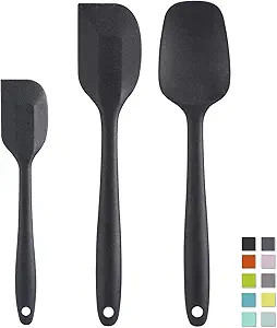 Cooptop Silicone Spatula Set - Rubber Spatula - 600°F Heat Resistant Baking Spoon & Spatulas(Bla... | Amazon (US)