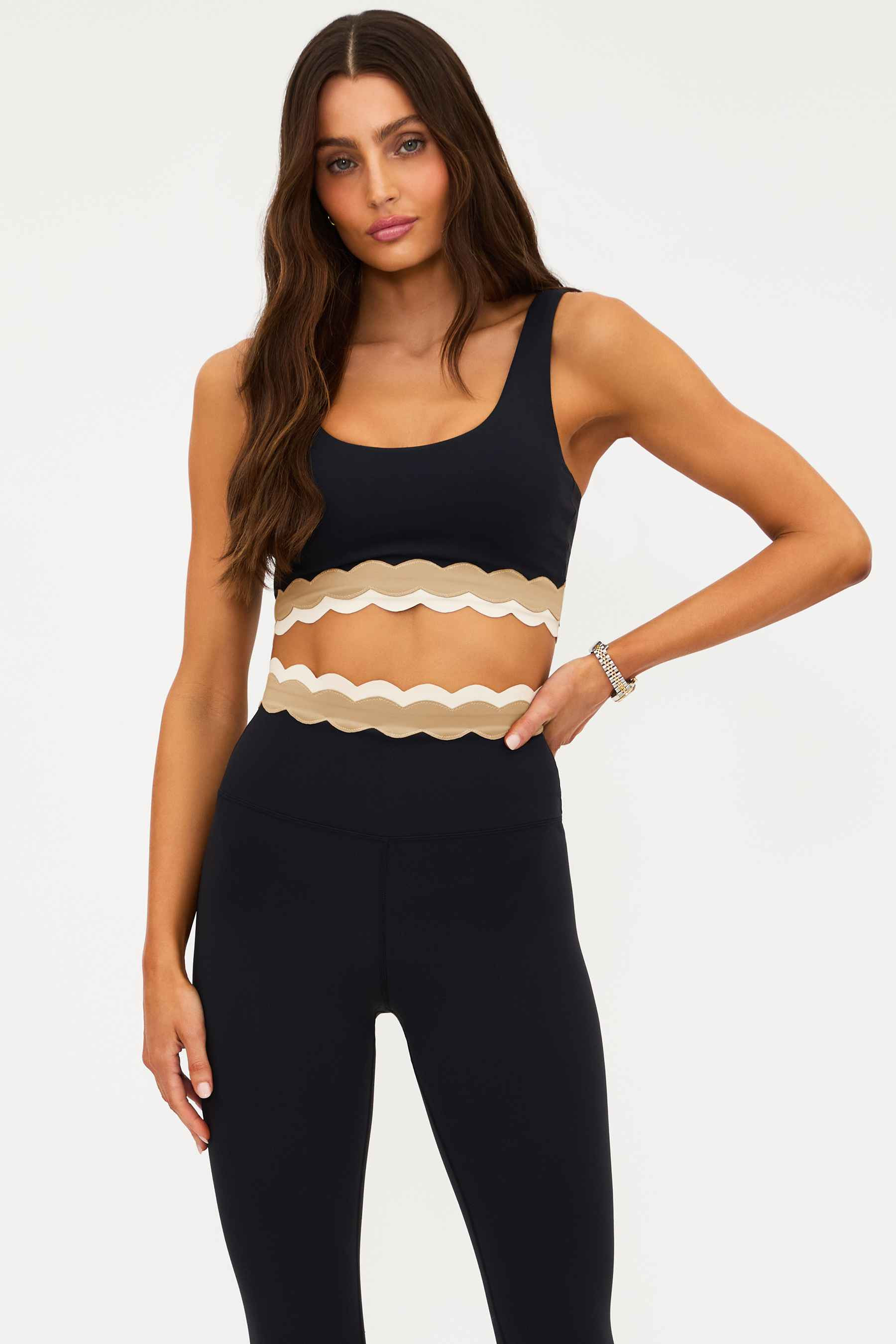 Marin Top Mystic Colorblock | Black Sports Bra | Beach Riot | Beach Riot