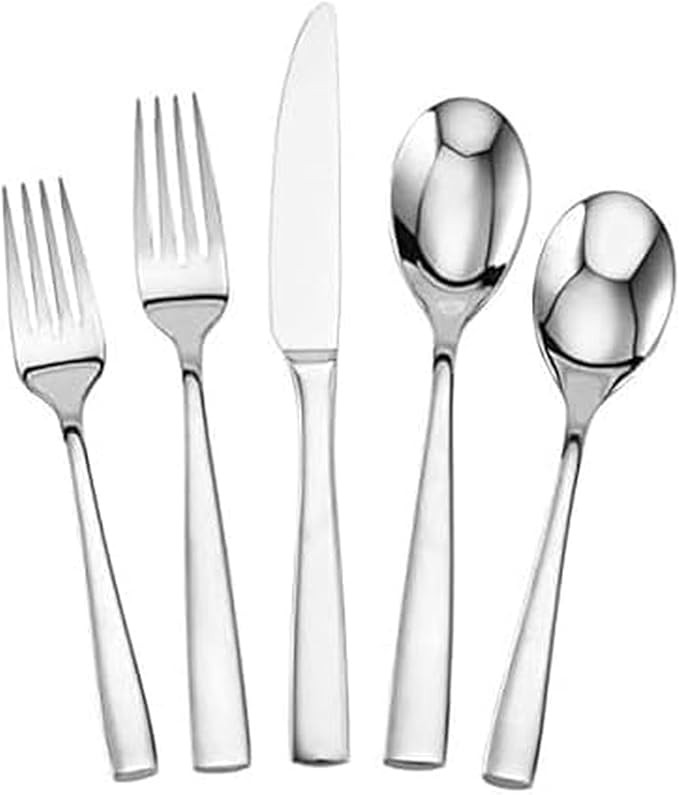Mikasa, Delano Flatware Service for 4, 20 Piece Set, 18/0 Stainless Steel Silverware Set | Amazon (US)