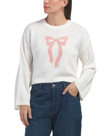 Sincerely Jules Long Sleeve Bow Sweater | Marshalls
