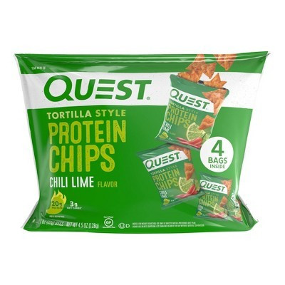 Quest Nutrition Tortilla Style Protein Chips - Chili Lime - 4pk/1.1oz | Target