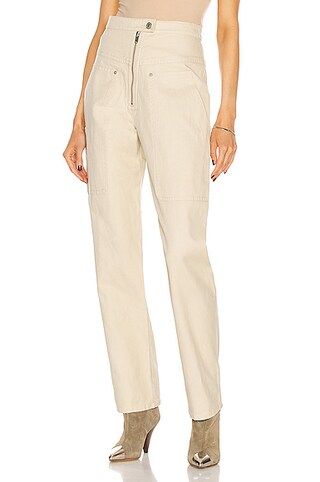 Isabel Marant Etoile Phil Pant in White,Neutral | FWRD 