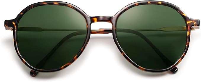 SOJOS Trendy Designer Hexagon Round Sunglasses for Women Fashion Big Shades Geometric Women Sungl... | Amazon (US)