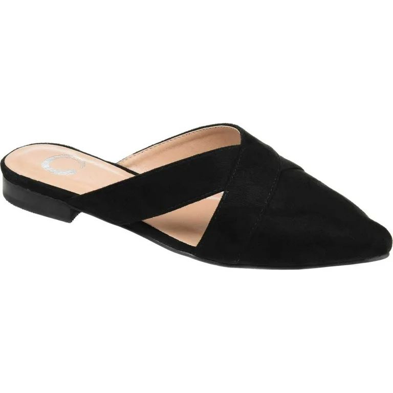 Women's Journee Collection Giada Mule Black Faux Suede 11 M | Walmart (US)