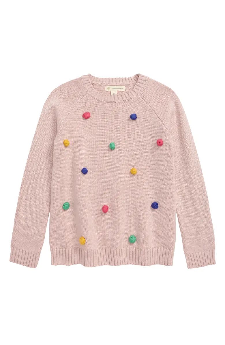 Tucker + Tate Pompom Sweater (Toddler, Little Girl & Big Girl) | Nordstrom | Nordstrom