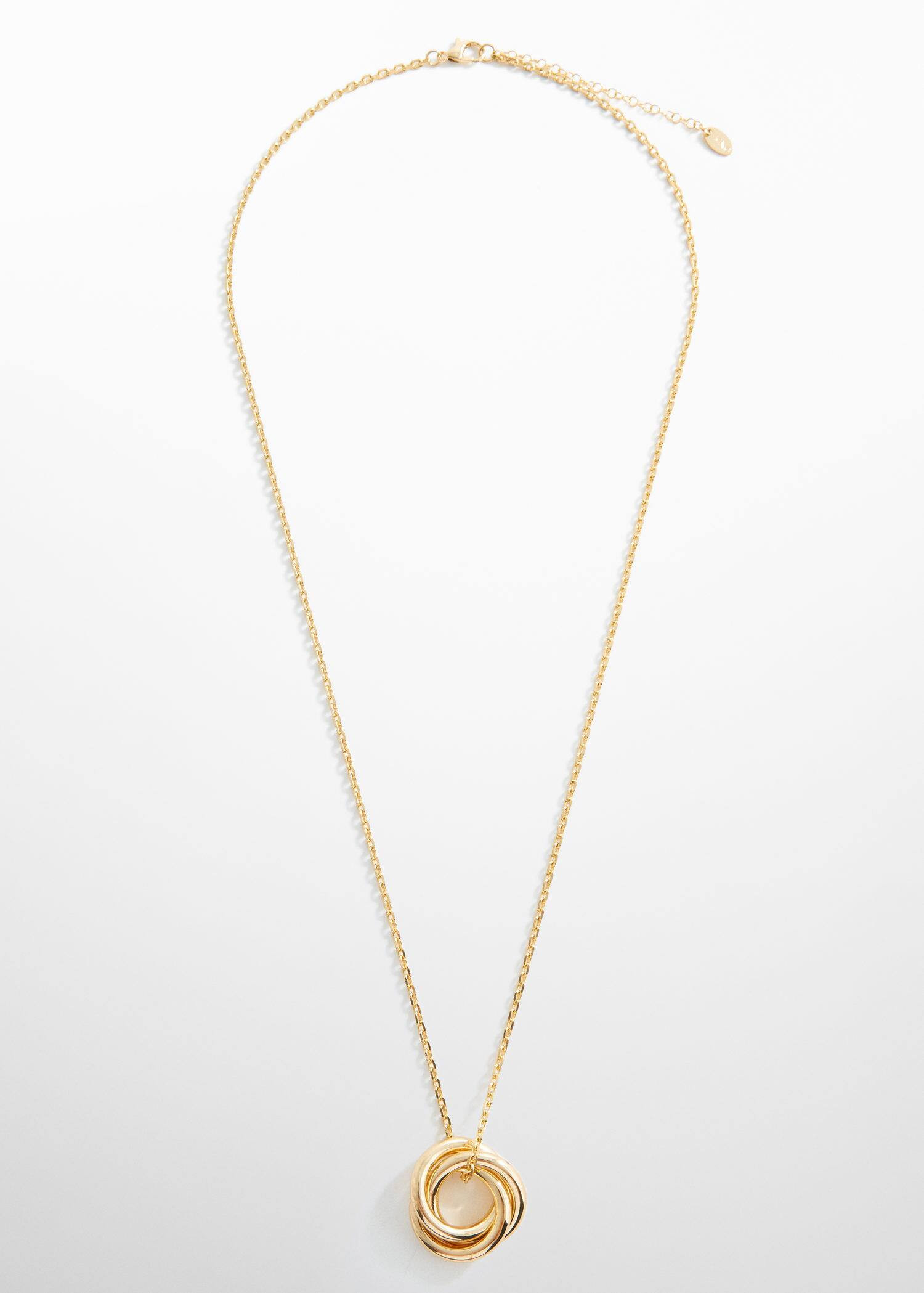 Interwoven hoops necklace -  Women | Mango United Kingdom | MANGO (UK)