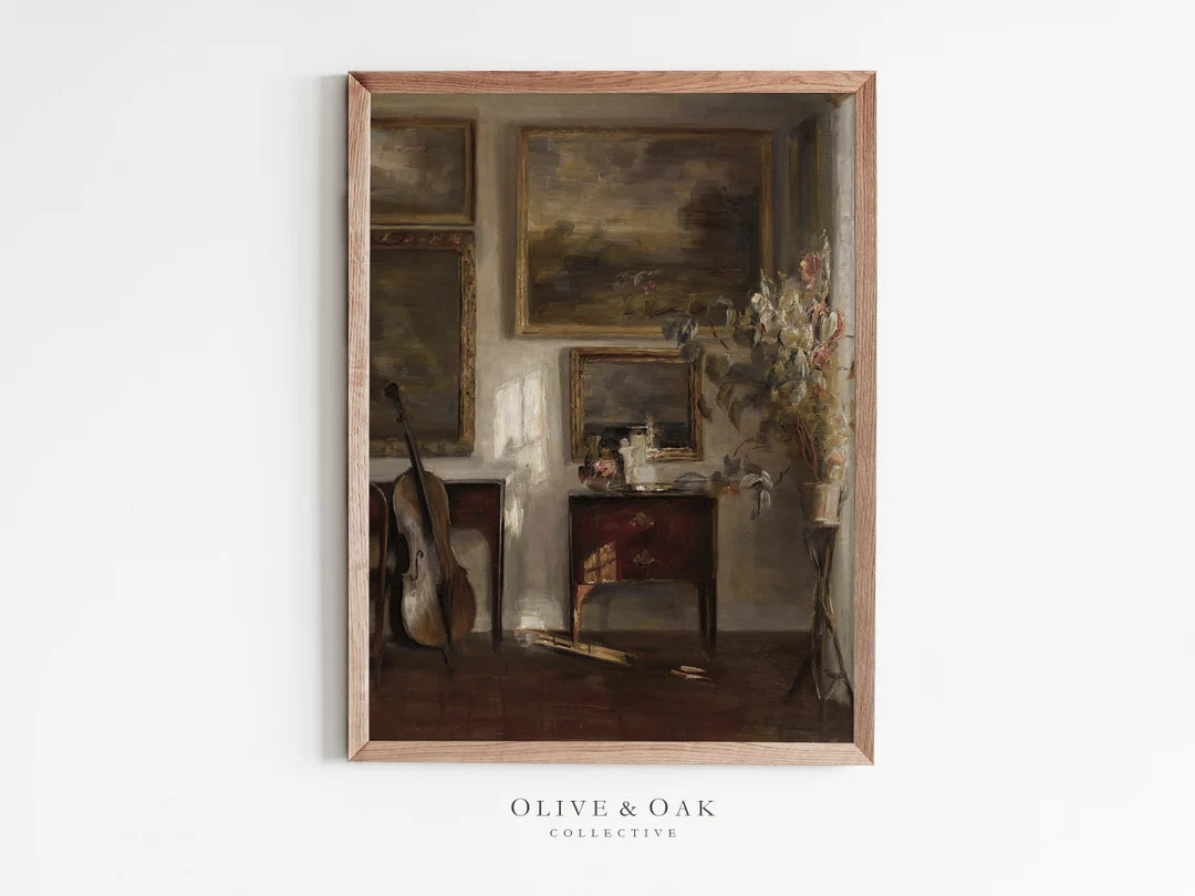 Moody Still Life Painting / Neutral Art Print / Vintage Decor PRINTABLE / #379 | Etsy (US)