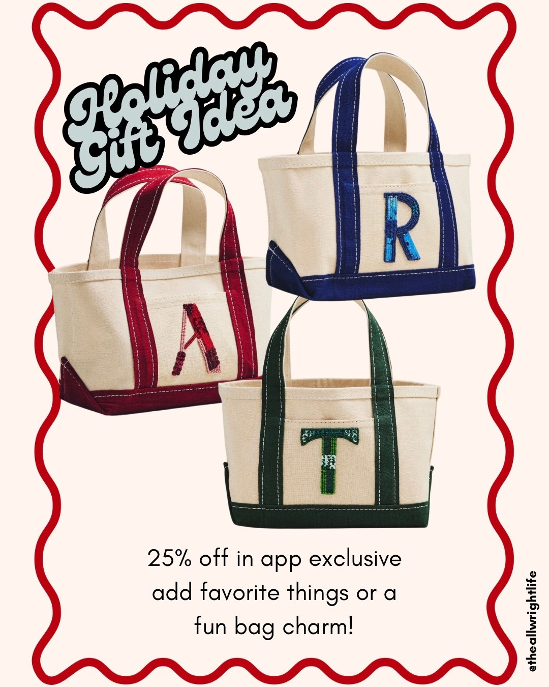 Super fun beaded monogram bags. The 25% off is through the app only!



#LTKHoliday #LTKGiftGuide