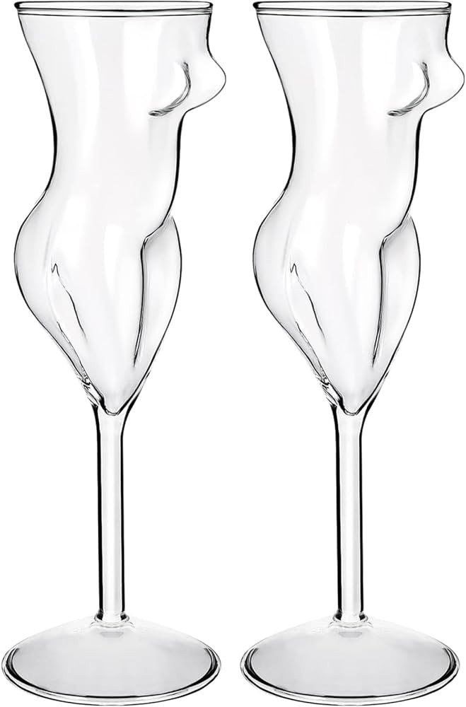 NOLITOY 2pcs Wine Glasses Female Body Glasses Cocktail Glasses Whiskey Glasses Champagne Goblet f... | Amazon (US)