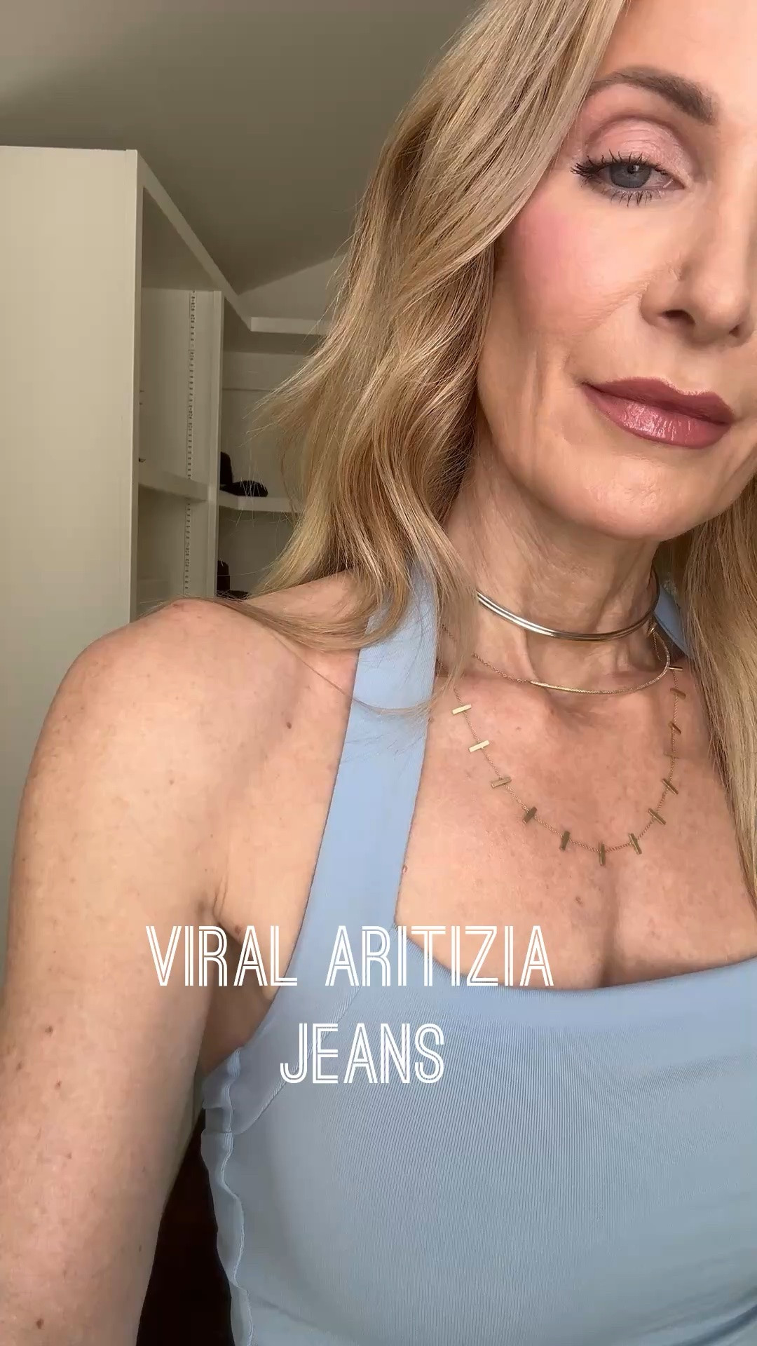 Stop scrolling—these viral Aritzia jeans make every outfit look cooler.

How gorgeous is this baby blue color? This halter top is such a great find—it comes in multiple colors, the fit is amazing, and the price point is even better.

Styled with the viral Aritzia low-rise baggy jeans for a look that feels modern, relaxed, and effortlessly chic.

Sizing: wearing an XS in the top and a 24 in the denim. Both fit true to size.

#LTKootd #LTKgrwm #LTKOver40