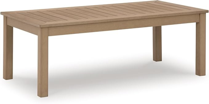 Signature Design by Ashley Hallow Creek Outdoor Coffee Table, Weather Resistant Engineered Resin ... | Amazon (US)