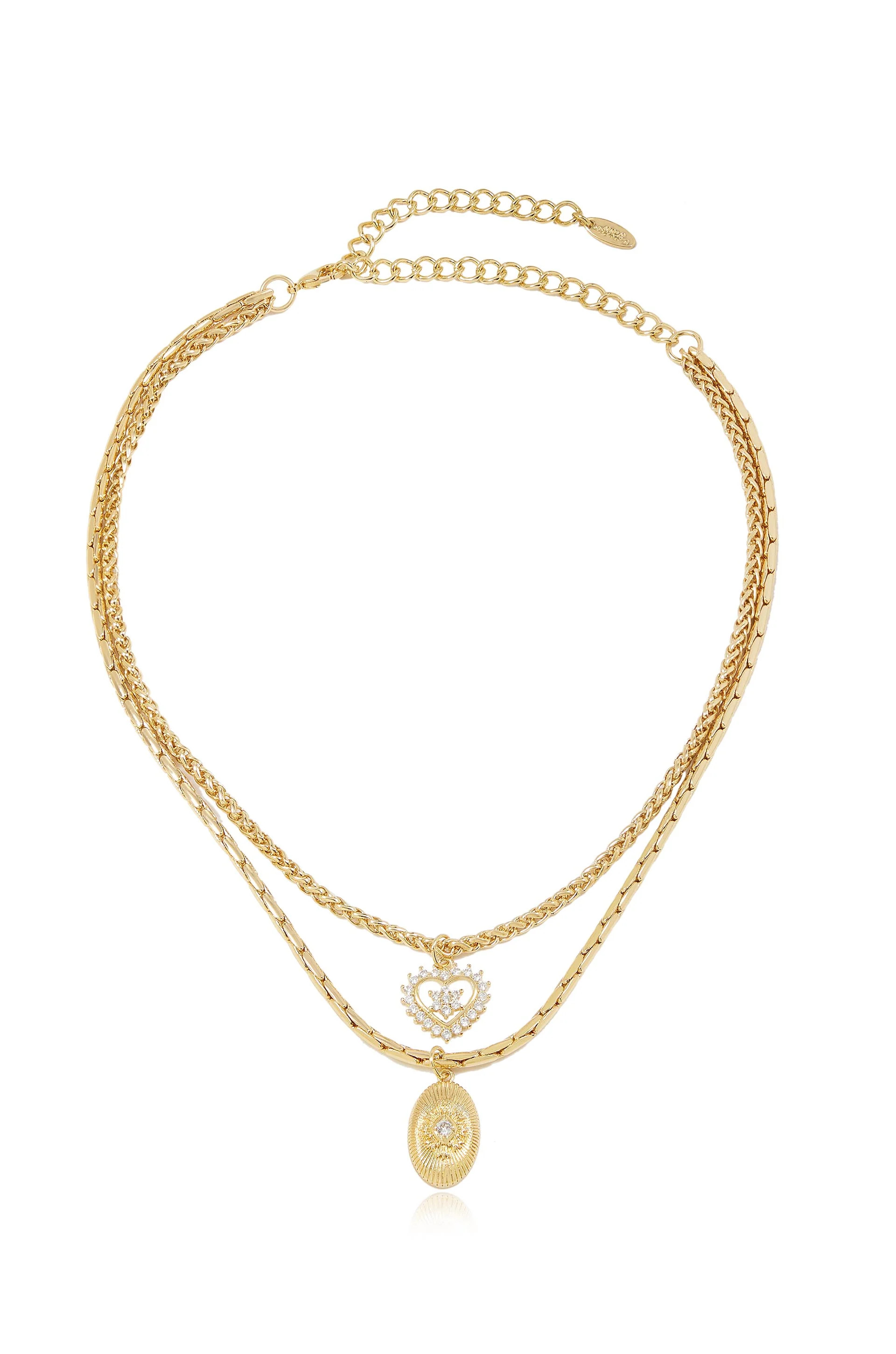 Eternal Love 18k Gold Plated Layered Chain Necklace | Ettika