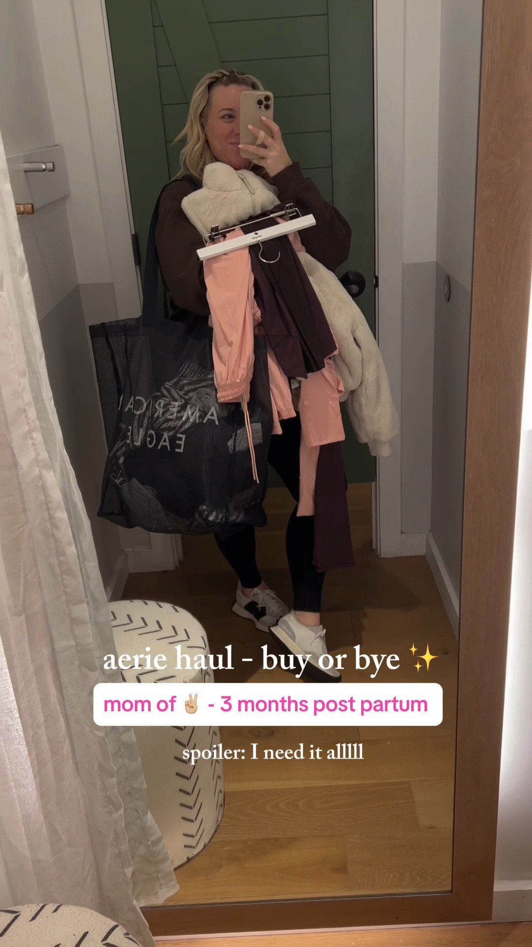 Aerie haul!  Size large in everything except the jacket and pink top- XL! 

#LTKootd #LTKActive #LTKmomlife