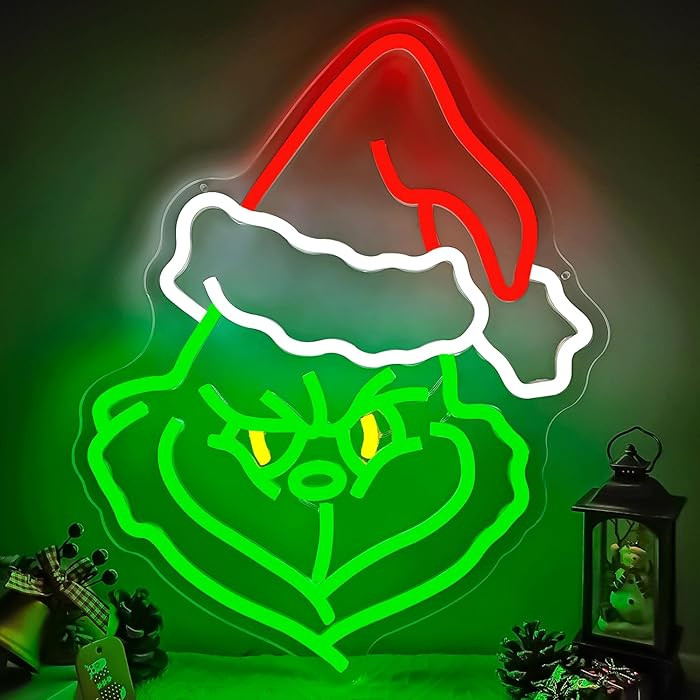 Christmas Neon Sign Cartoon Christmas Neon Light Sign immable LED Signs for Wall Light Up Signs f... | Amazon (US)