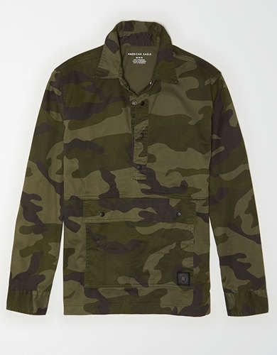 AE Chino Camo Pullover Shirt | American Eagle Outfitters (US & CA)